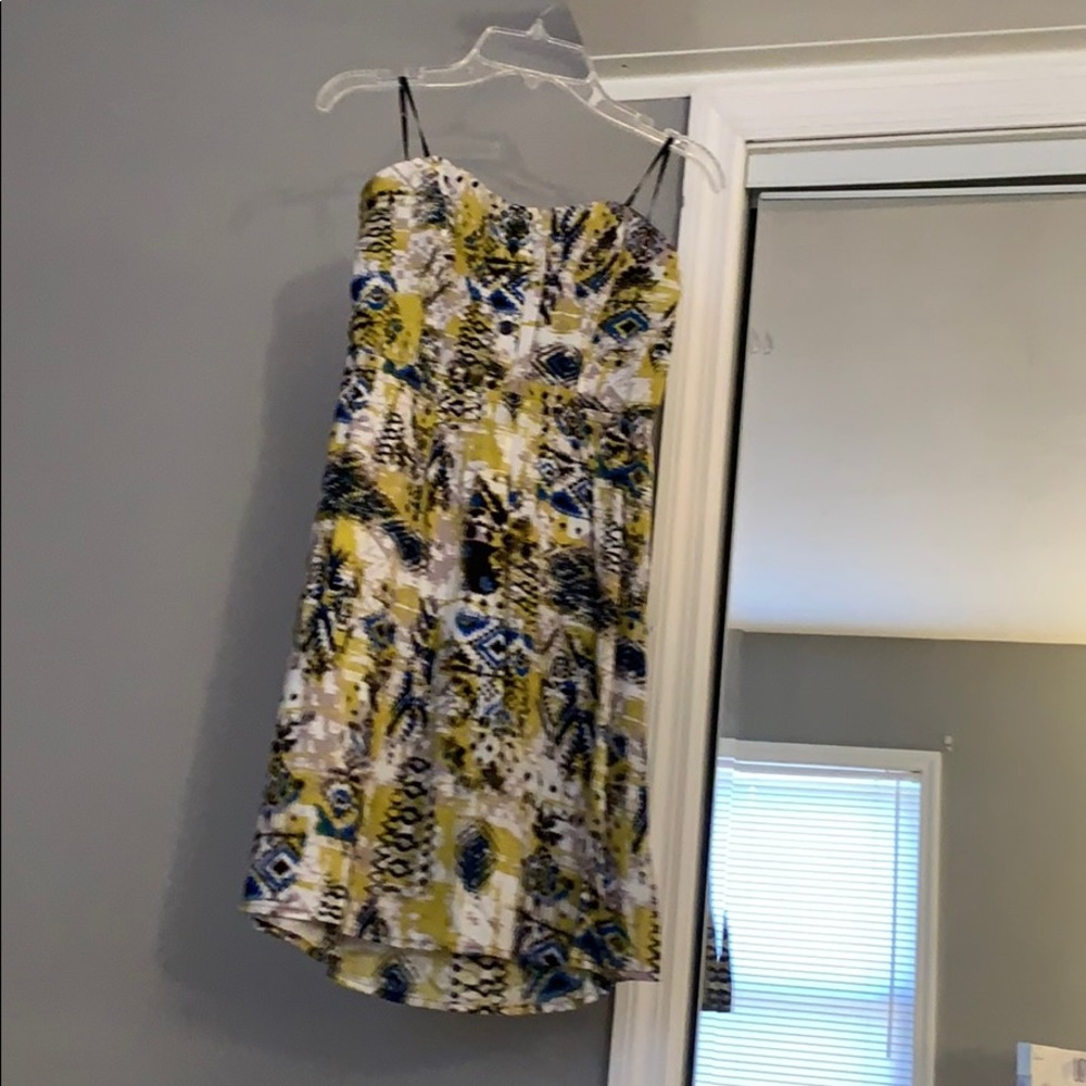 Tribal strapless dress